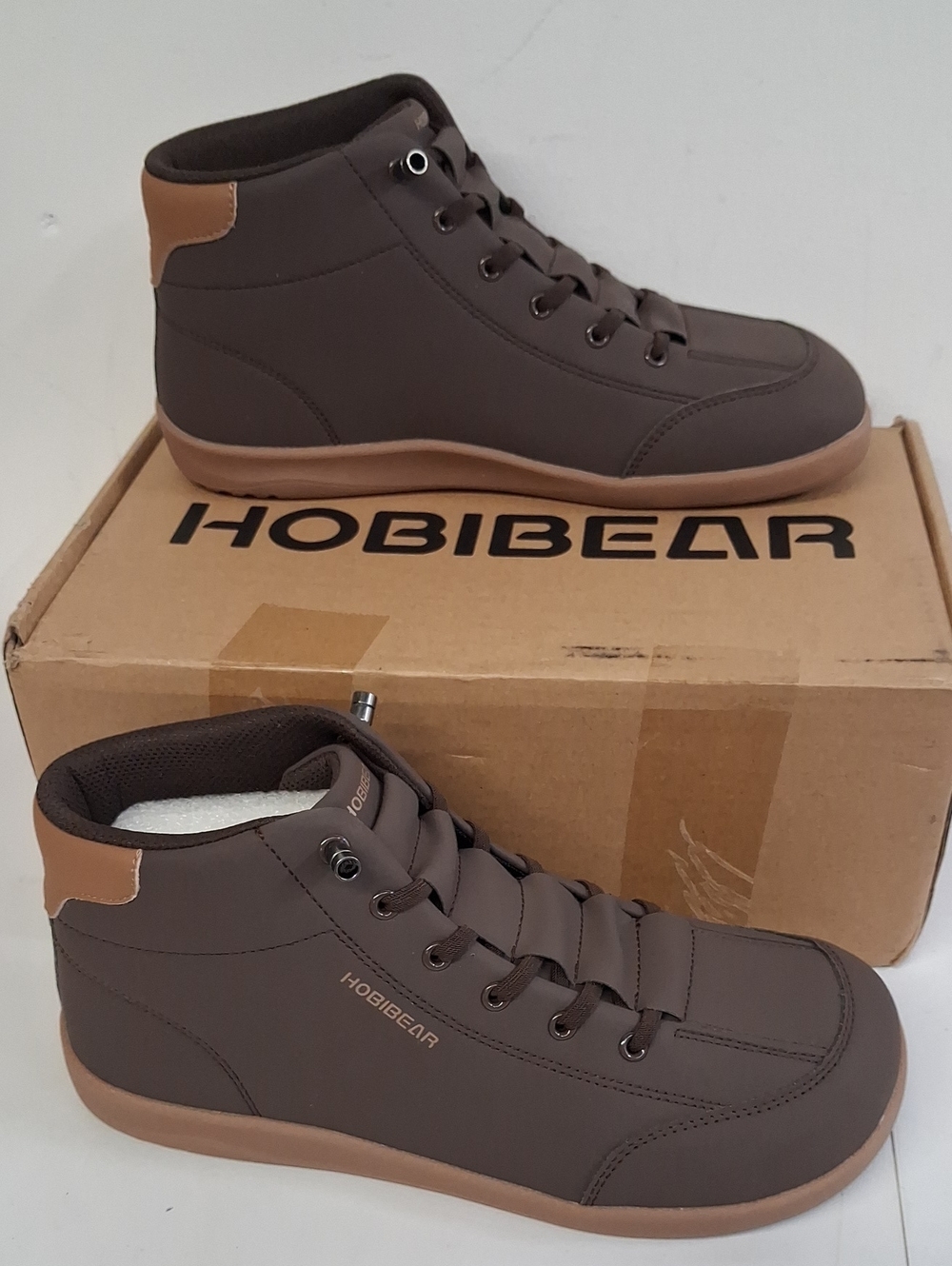 NWT Hobibear Unisex Brown Wide Barefoot Boots